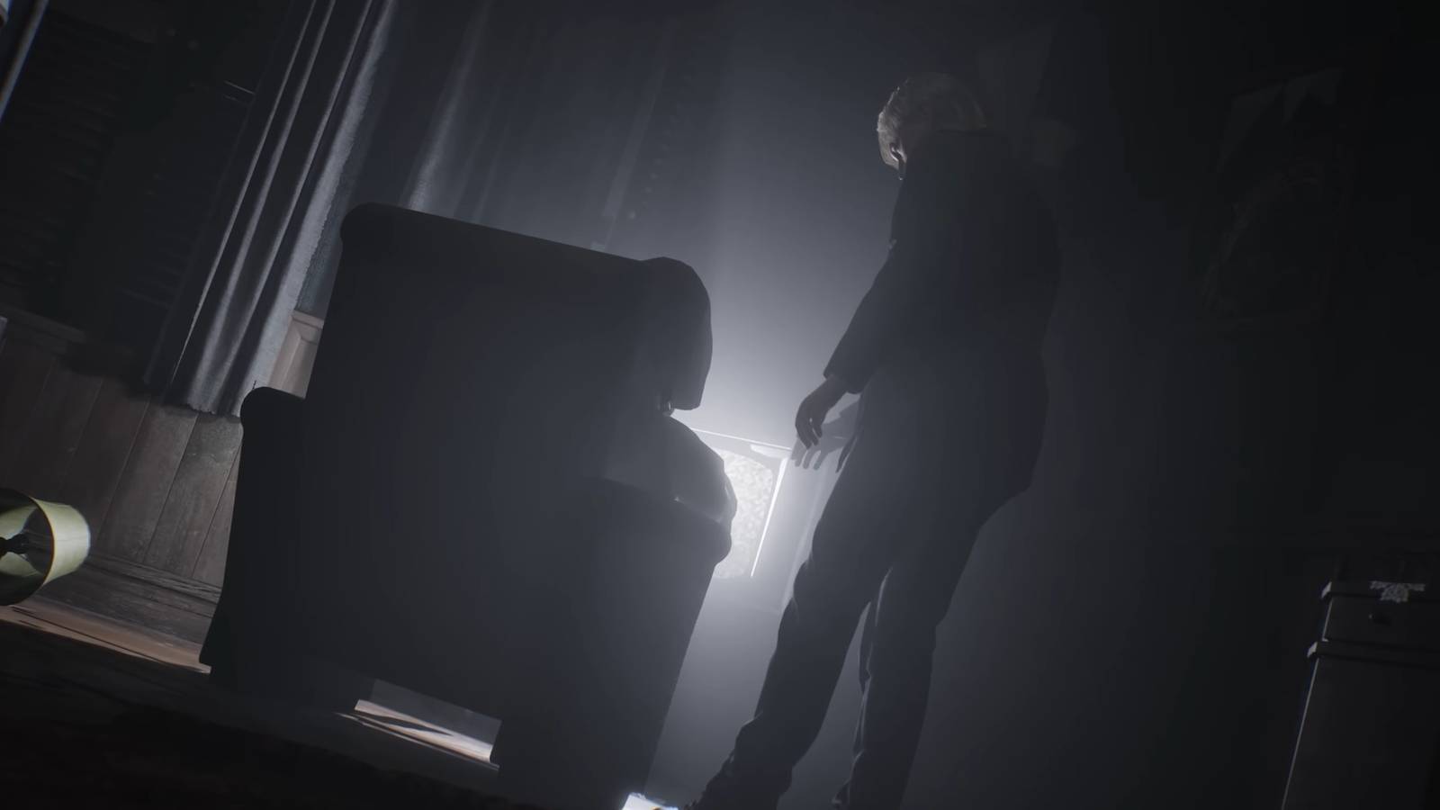Silent Hill 2 remake James approaching body in chair