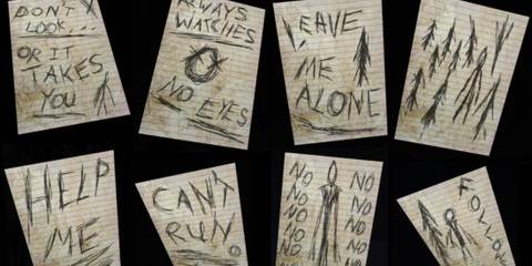 All eight pages from Slender: The Eight Pages