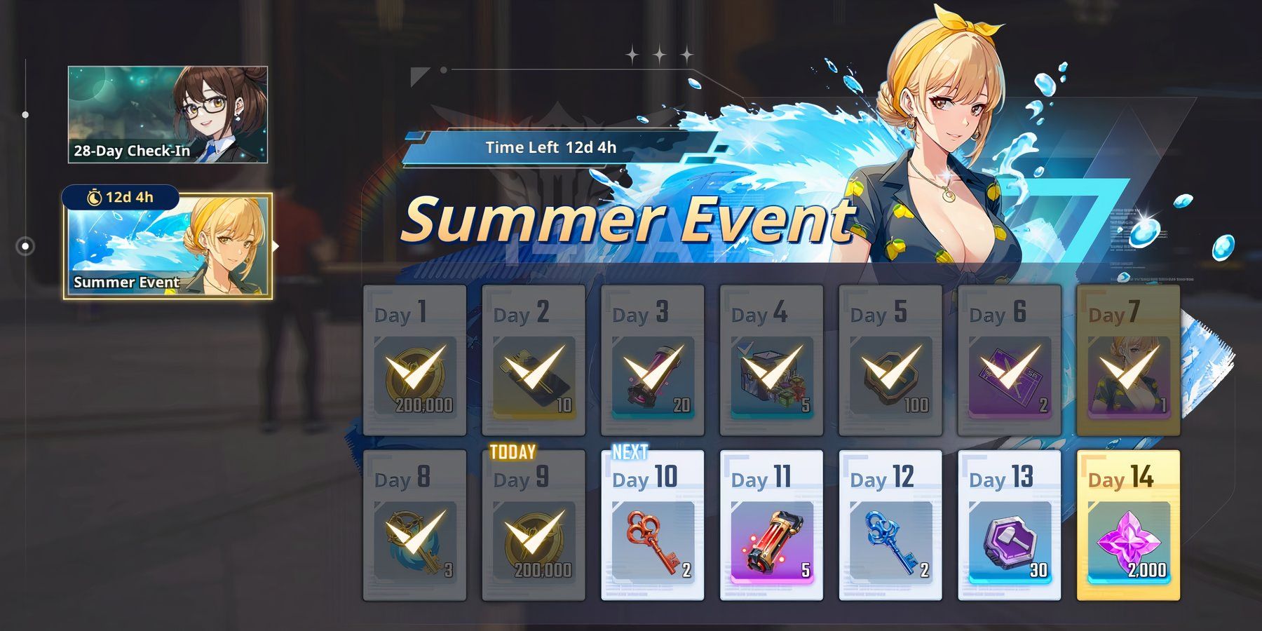 Solo Leveling Arise Summer Vacation Event Check In