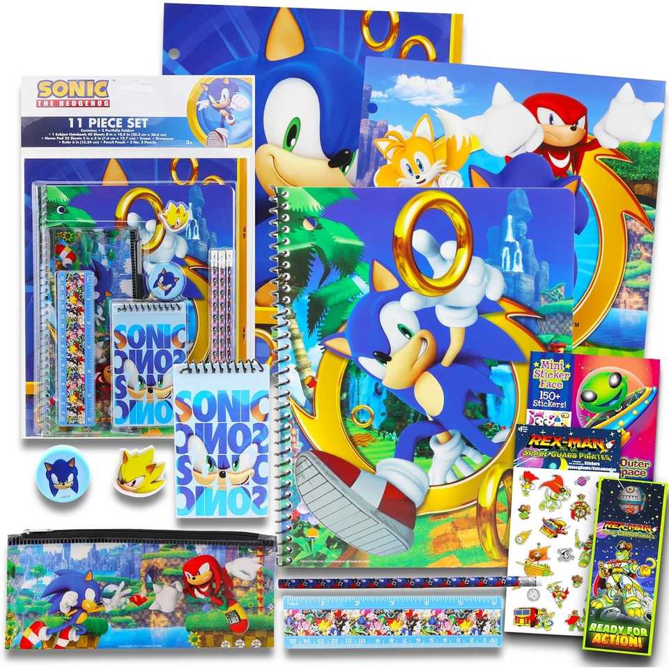 Sonic The Hedgehog School Supplies Value Pack