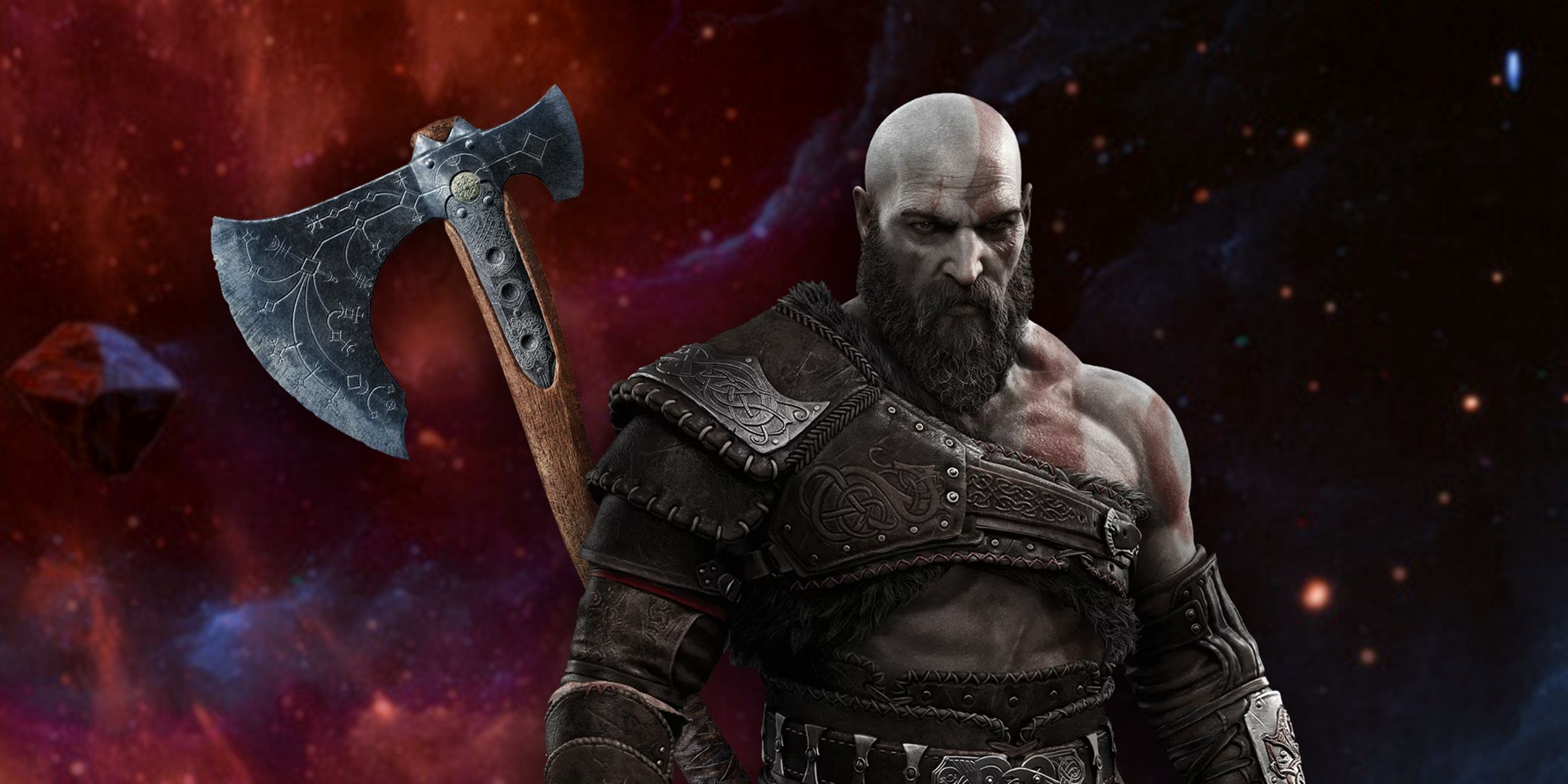 Kratos and Leviathan Axe in the Spark of the World