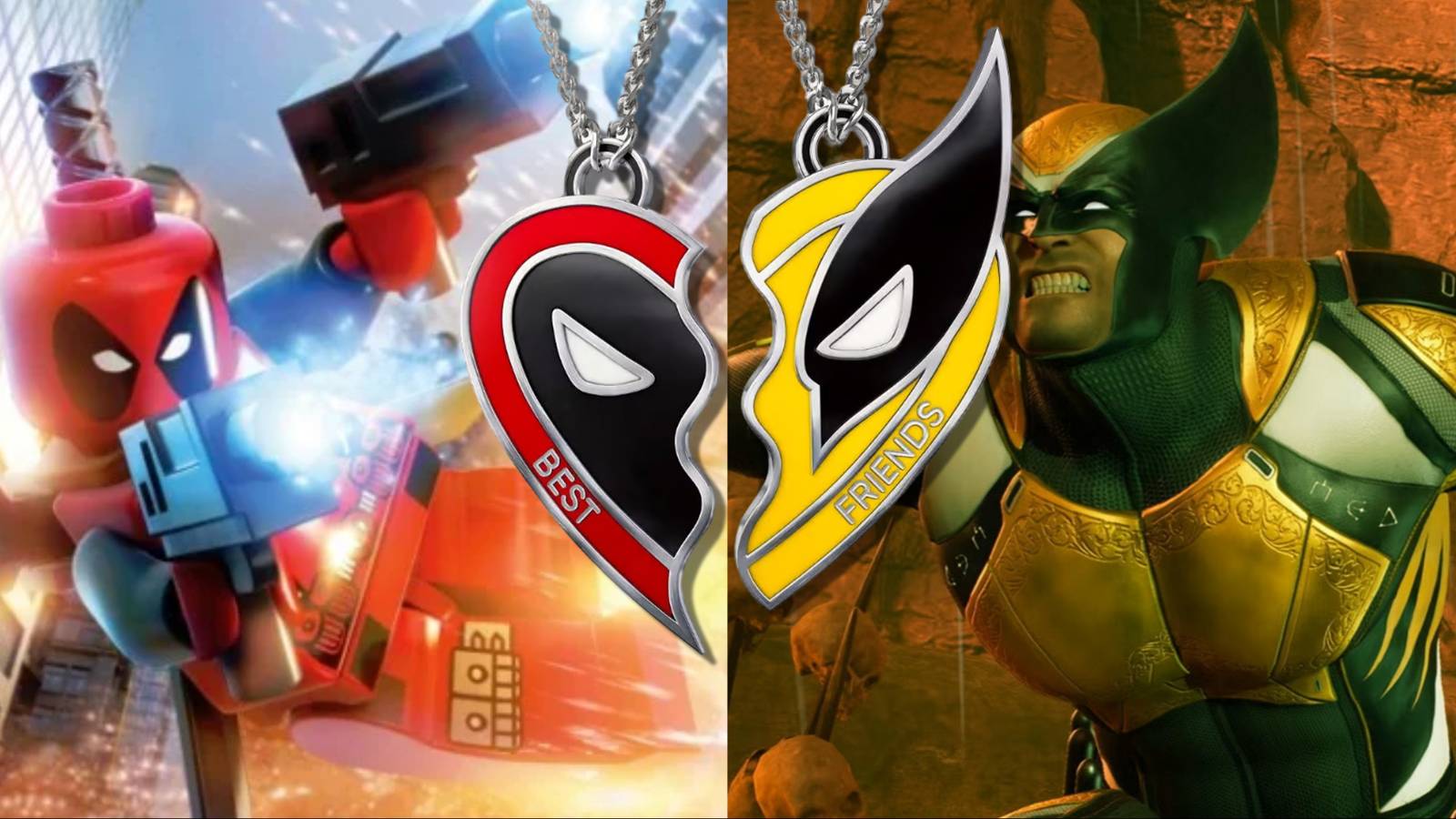 Split image of Deadpool and Wolverine in different Marvel games