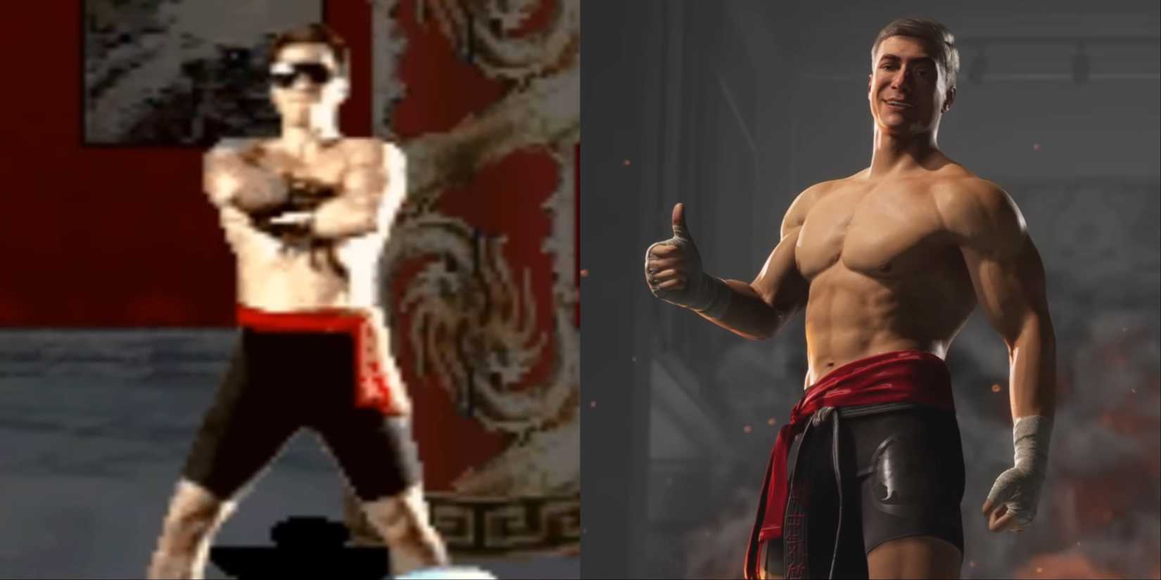 Split image of Mortal Kombat 1992 and Mortal Kombat 1