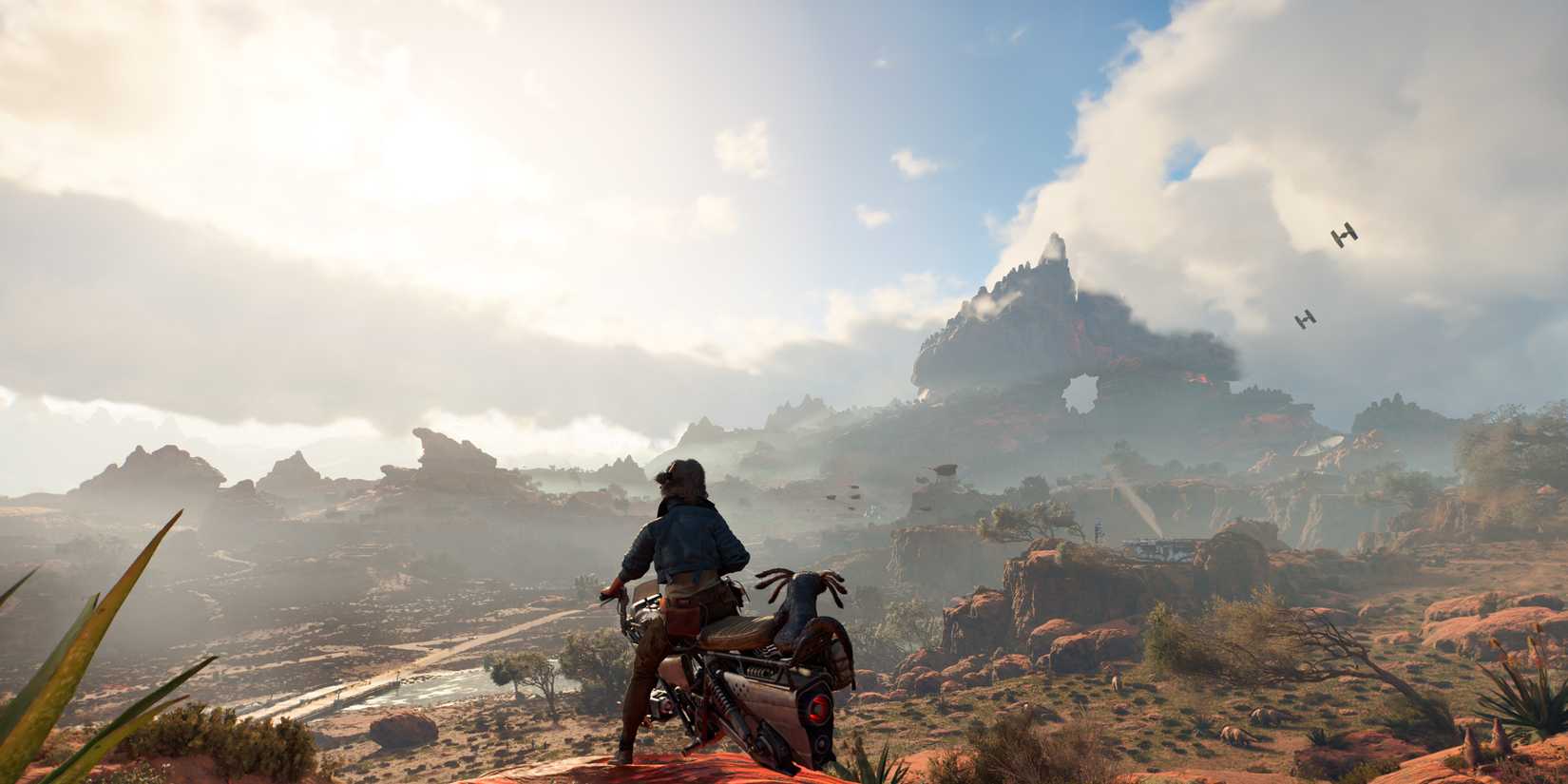 star wars kay vess on speeder looking at horizon