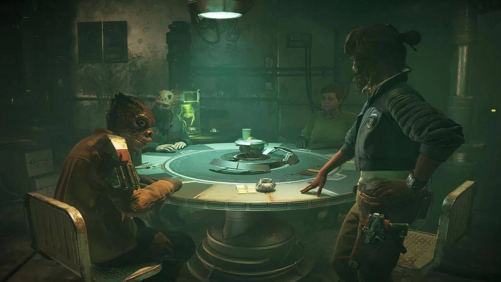 Star Wars Outlaws Kay at gambling table