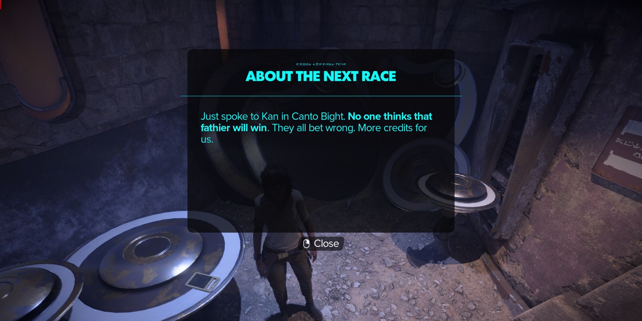 Star Wars Outlaws tip about race