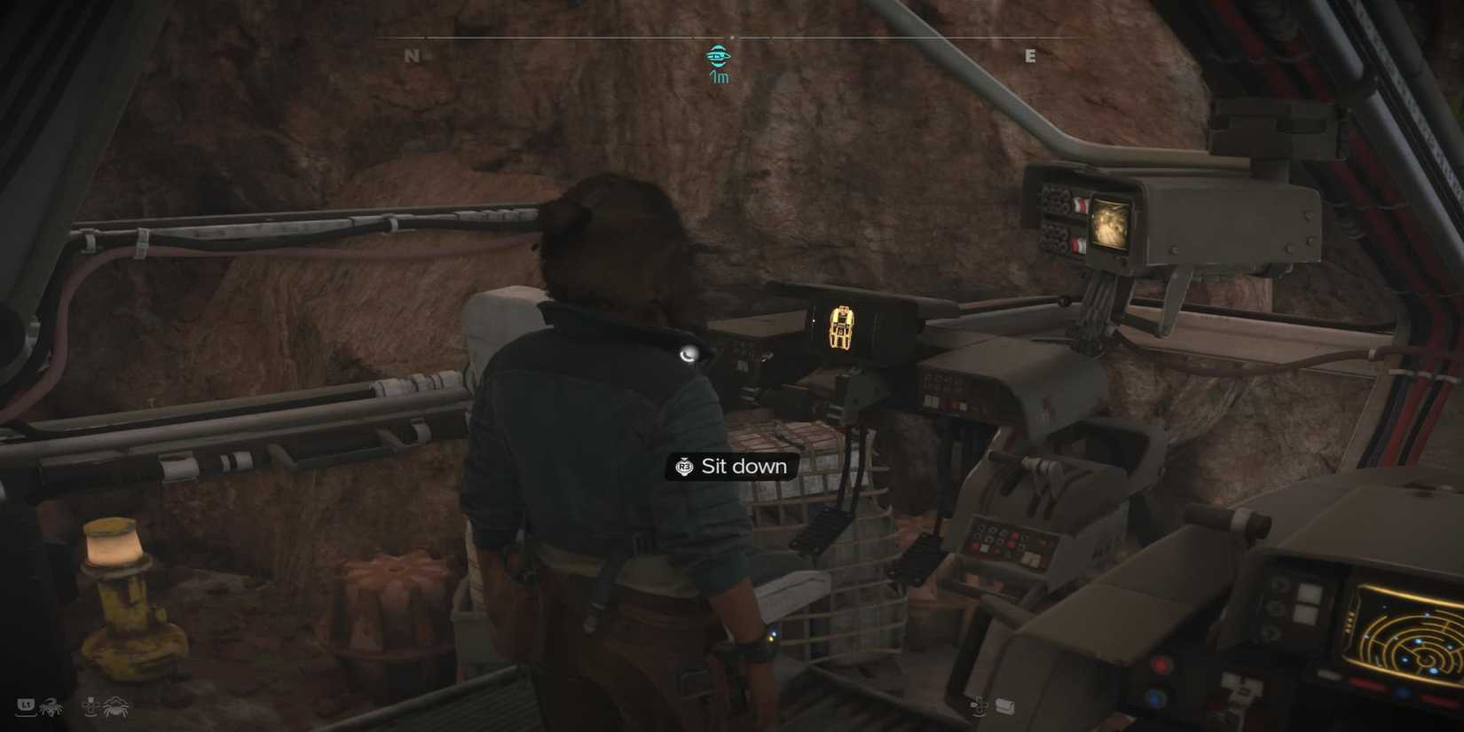 The Player Standing In The Cockpit Of The Ship 