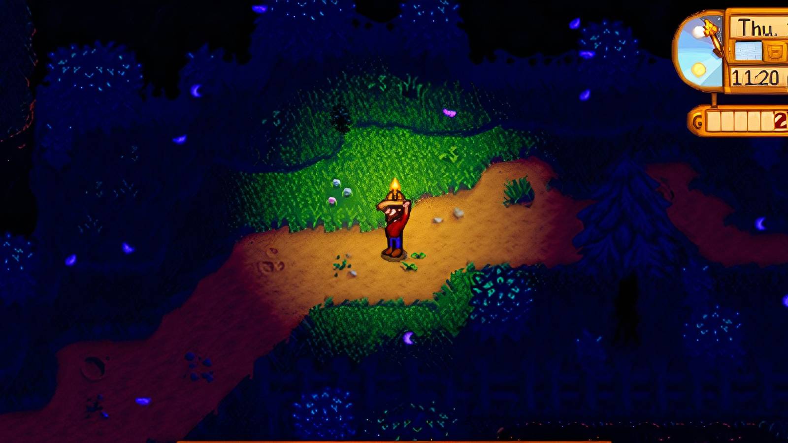 Stardew Valley player discovers placing torches on fenceposts