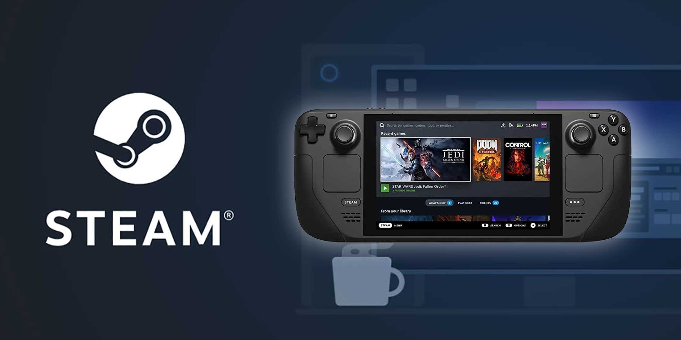 Steam Deck Steam Store coffee cup
