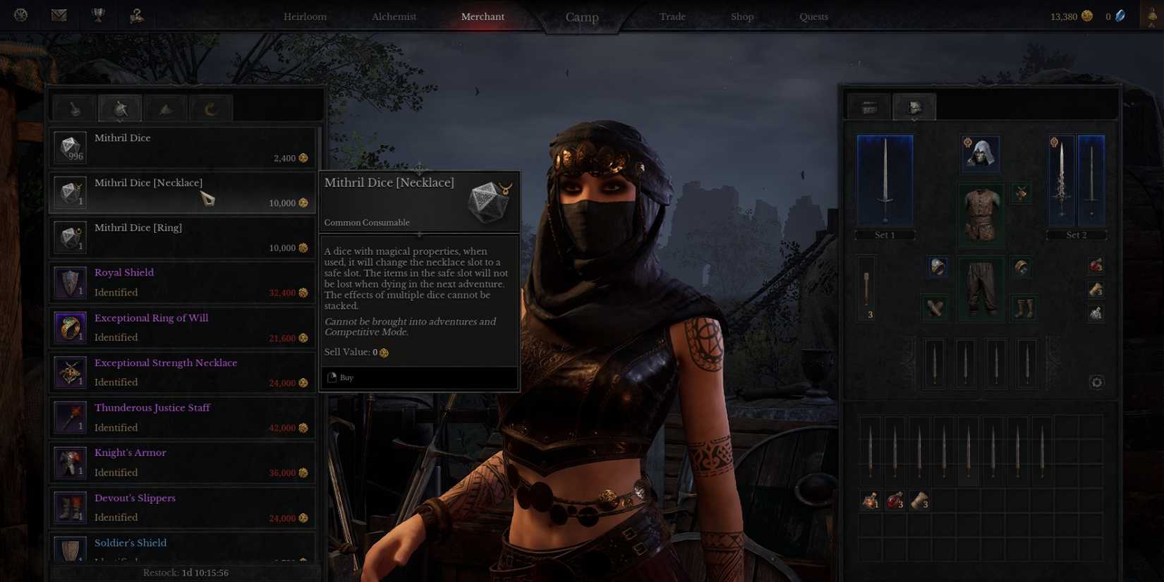 Stocking Up On Mithril Dice Dungeon Borne