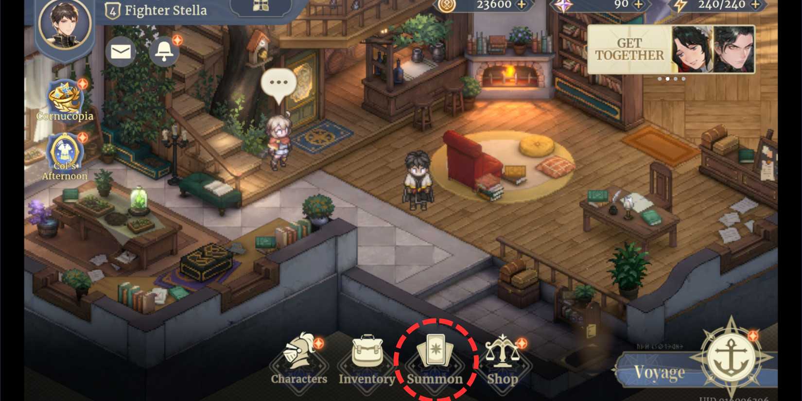 summon icon in sword of convallaria