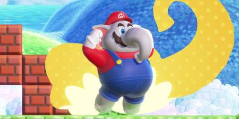 An elephant in Super Mario Bros Wonder