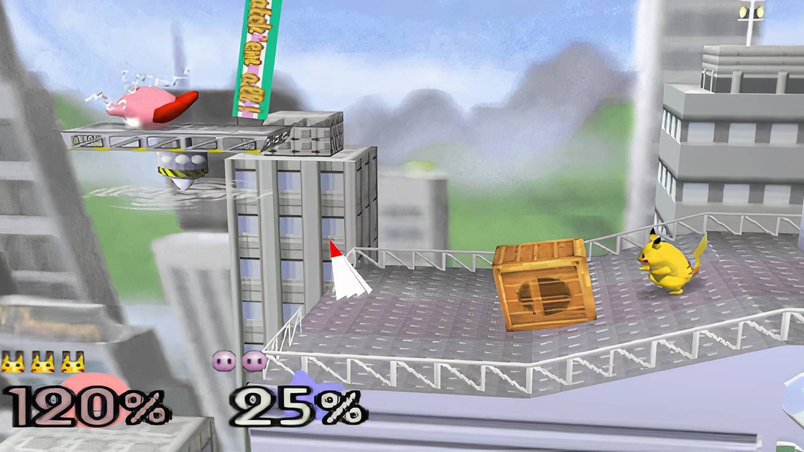 super smash bros pikachu v kirby