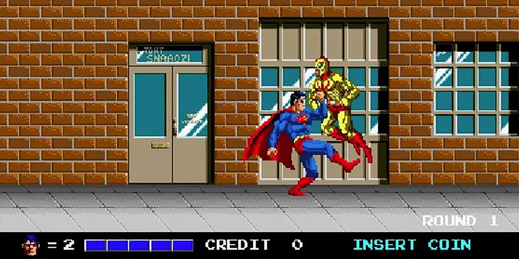 A battle in Superman 1988 Game
