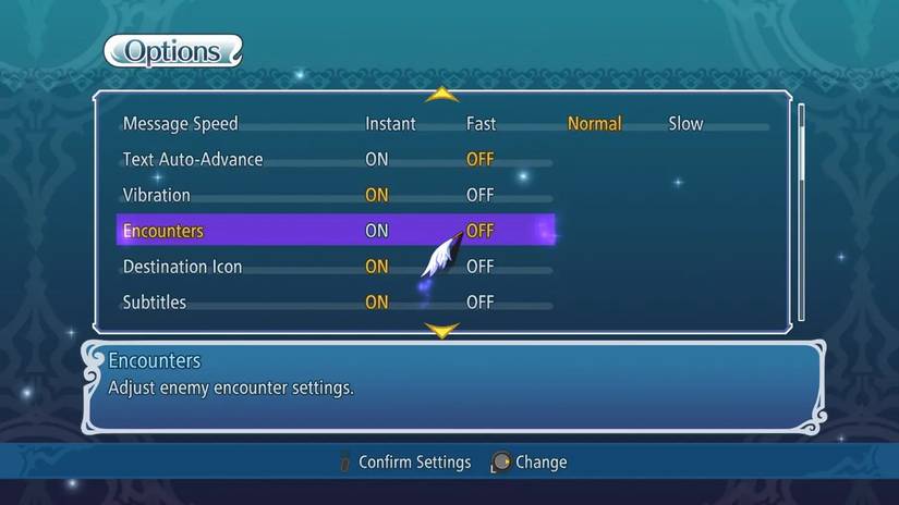 tales of graces f remastered encounters off option