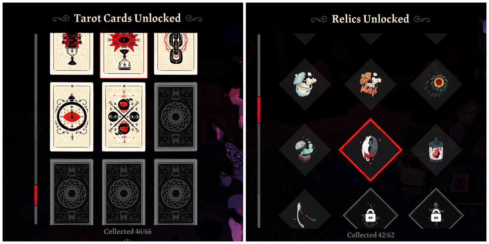 tarot cards and relics cult of the lamb co op