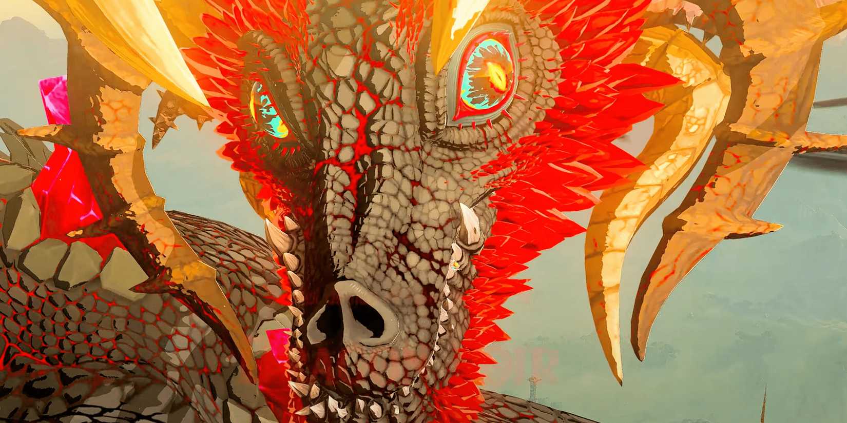 Tears of the Kingdom Demon Dragon red and gold