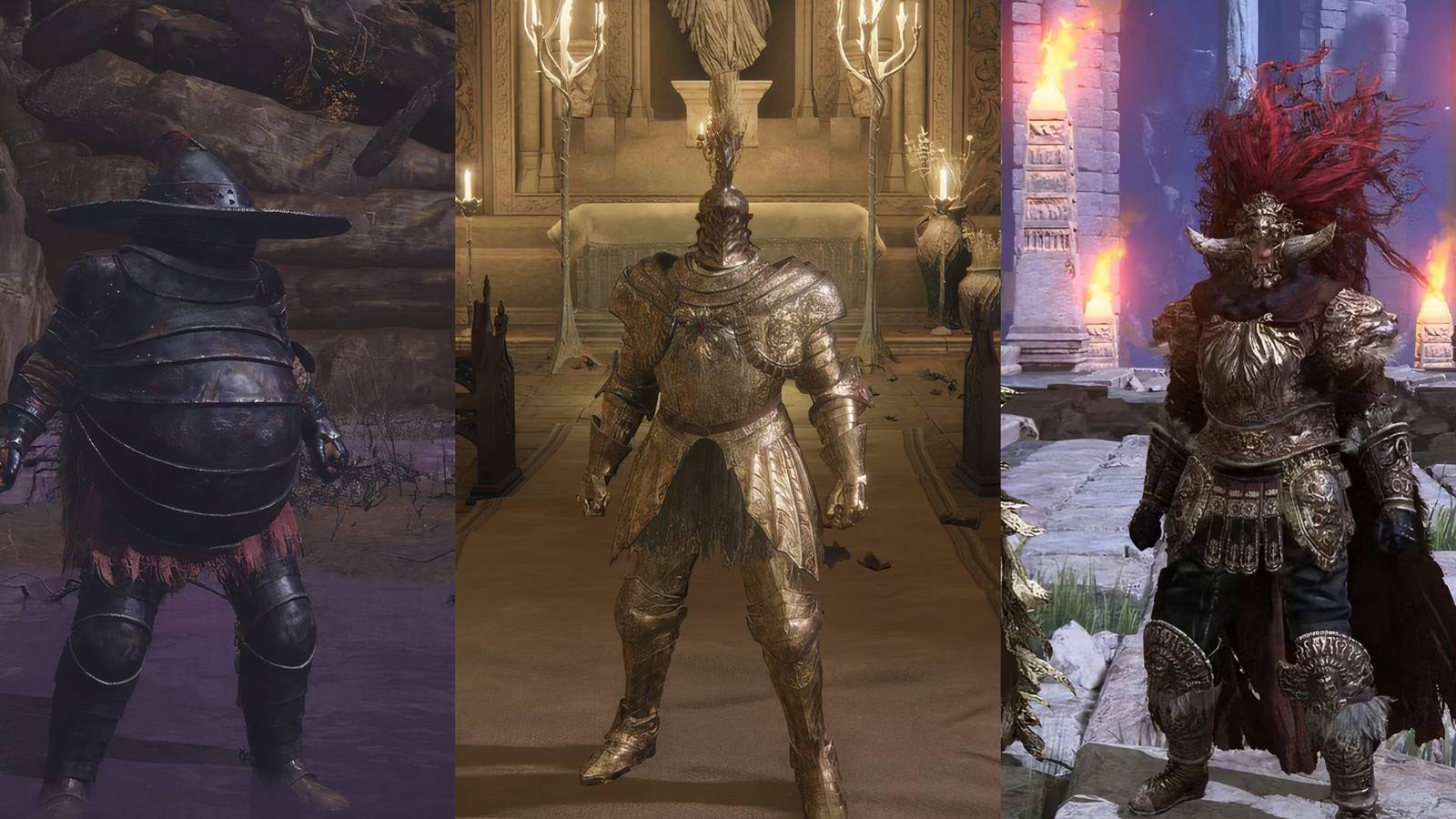 Lionel's set on left, Tree Sentinal set on middle and General Radahn set on right