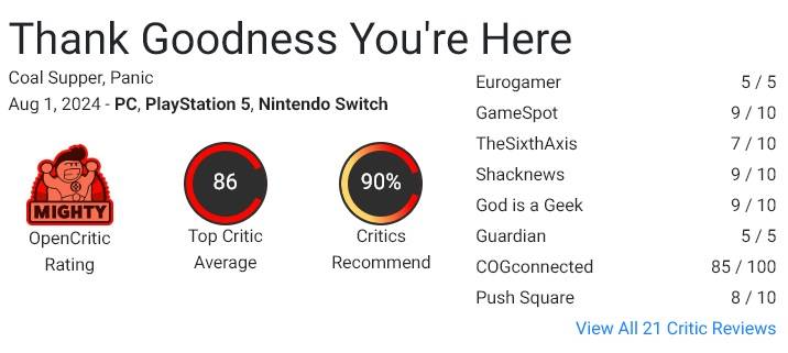 thank goodness you're here reviews