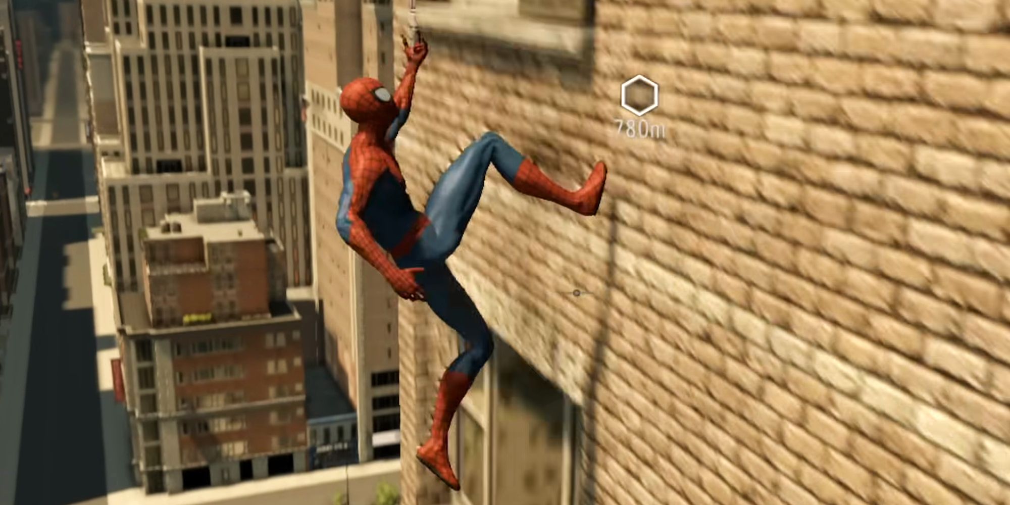 Spider-Man running up a building in The Amazing Spider-Man 2