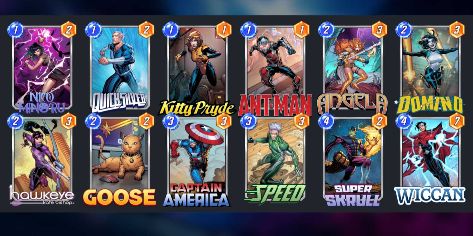 the best deck and cards for speed in marvel snap.