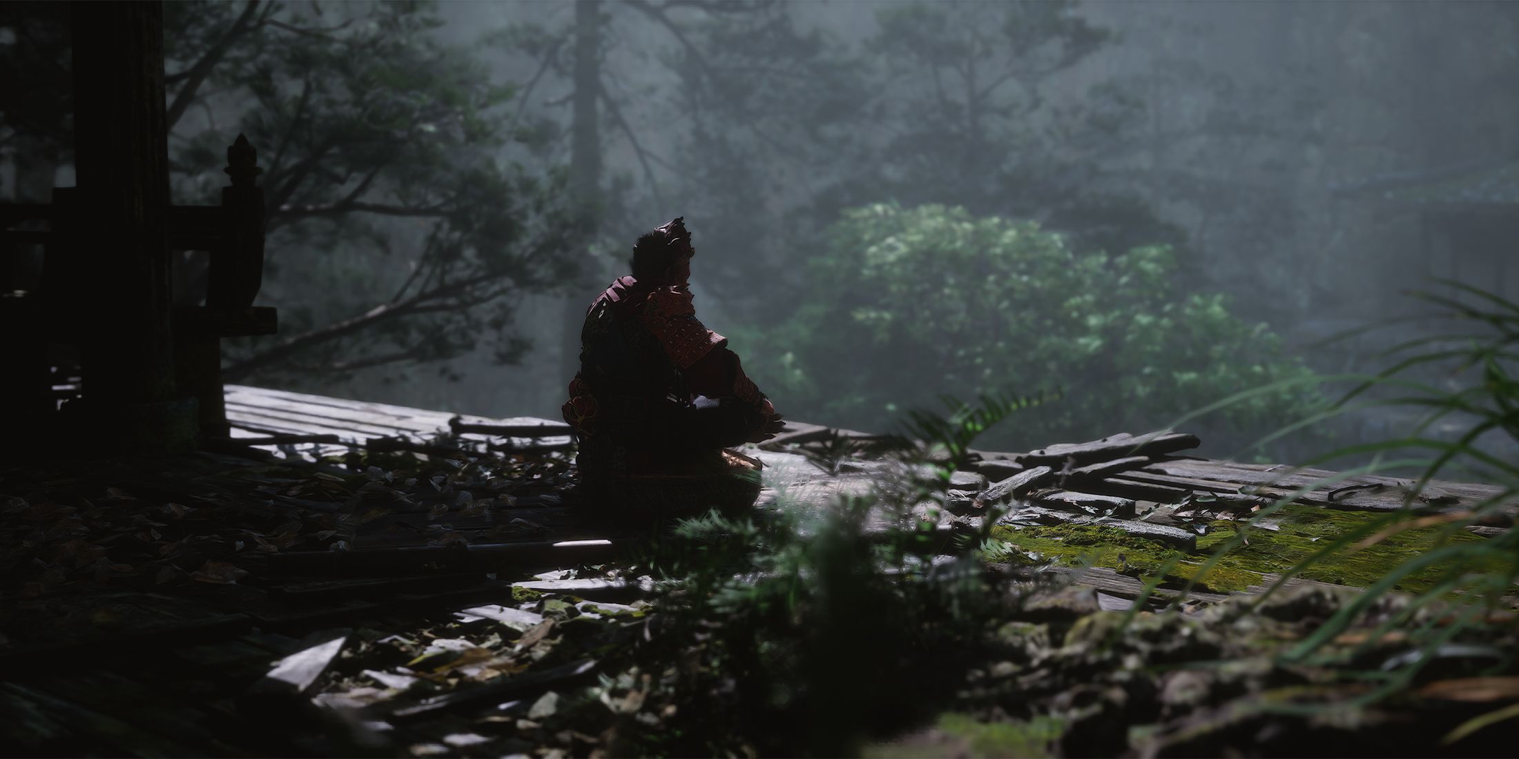 The Chosen One at a meditation place in Black Myth Wukong