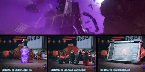 Image showcasing the Disciple Bottle, the Grenade Bandolier, and Stash Increase in Modern Warfare Zombies 