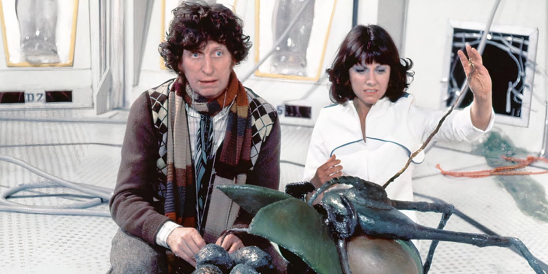 The Doctor and Sarah Jane in Doctor Who The Ark in Space