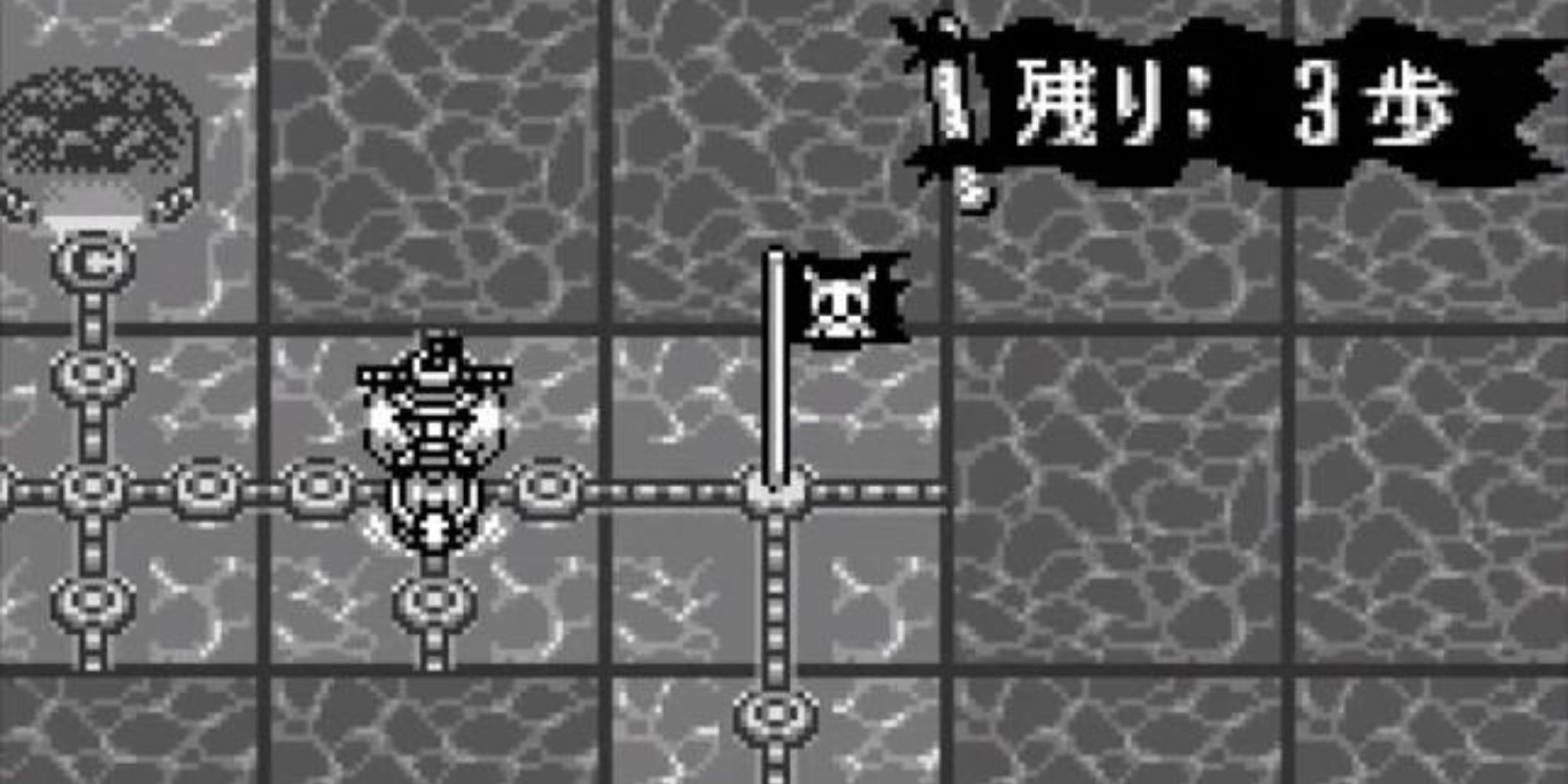 The exploration segment of the game with path-building gameplay.