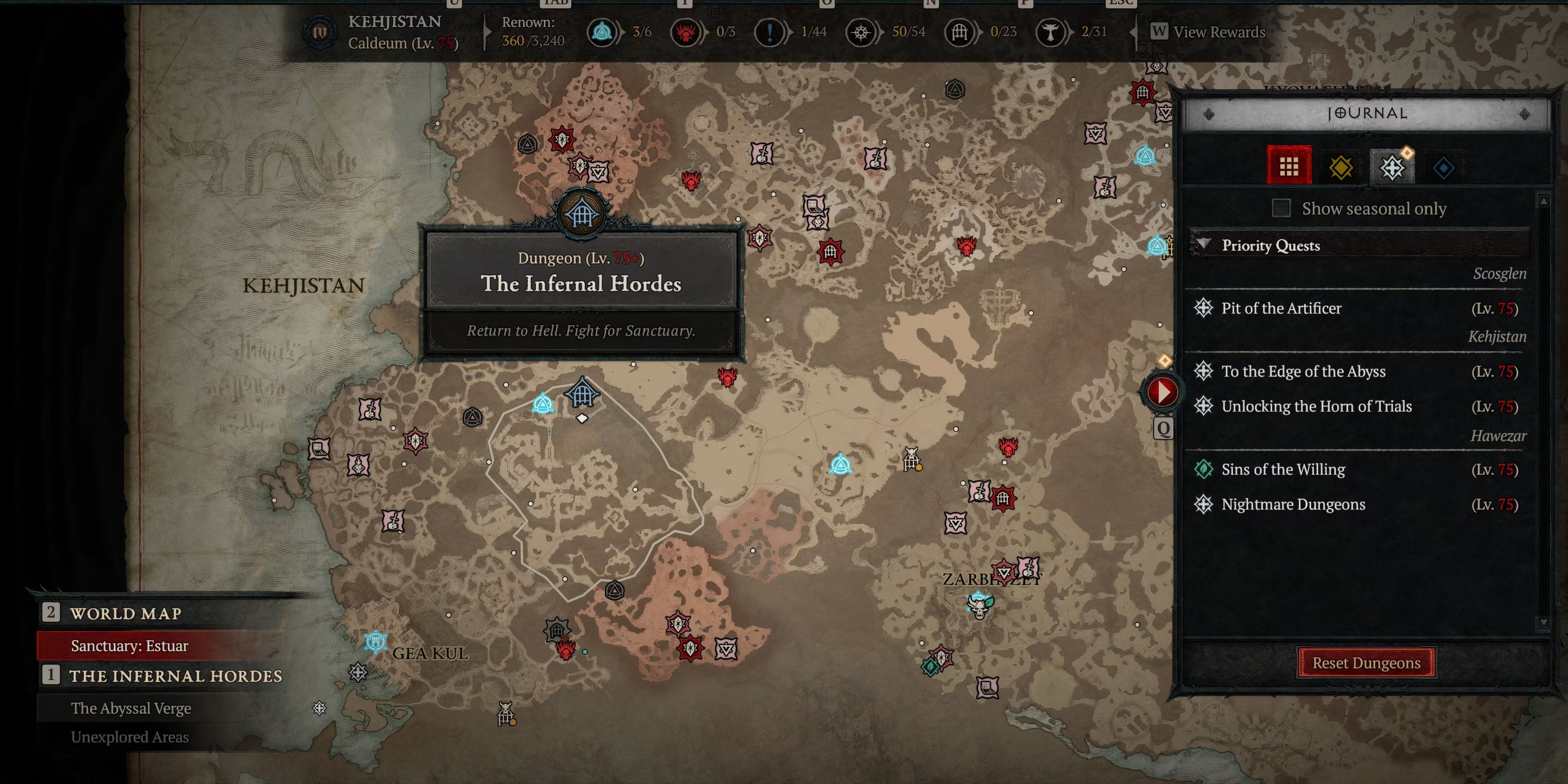 How To Unlock Infernal Hordes Mode In Diablo 4