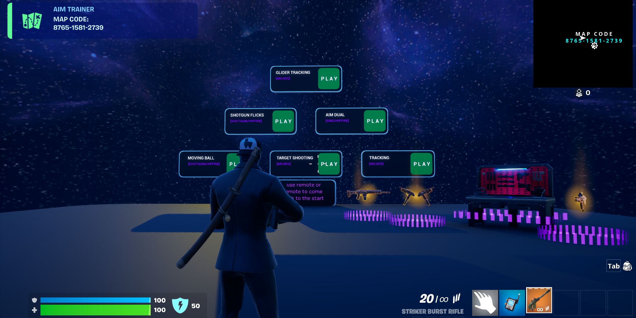 Best Aim Training Map Codes in Fortnite
