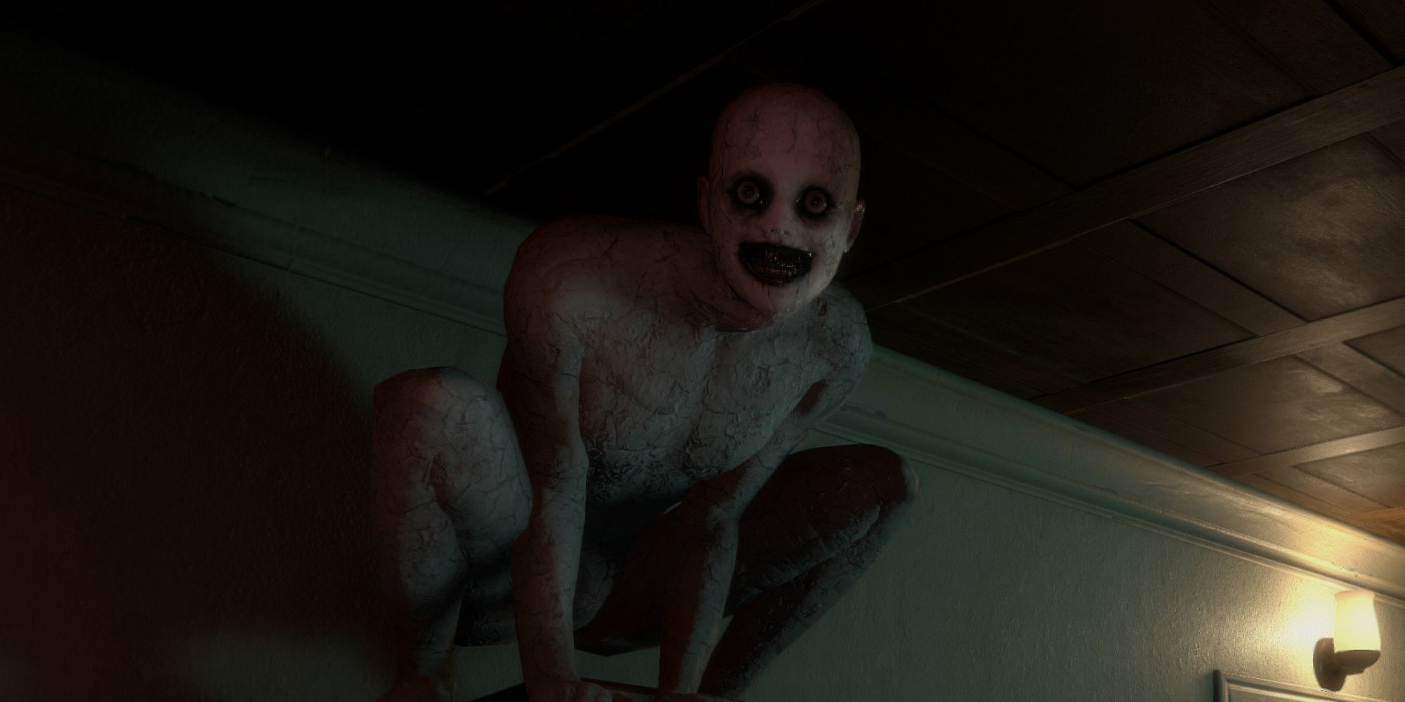 The entity perched on top of a cupboard in The Mortuary Assistant