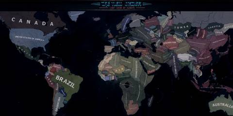 An overview of the world map in Hearts Of Iron 4 The New World