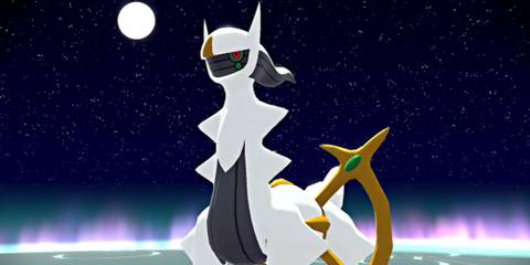 The player faces Arceus at the end of the game.
