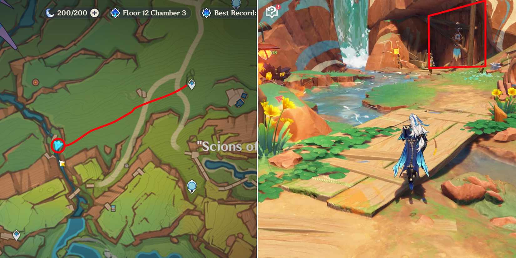 the spiritwall cave entrance location in genshin impact