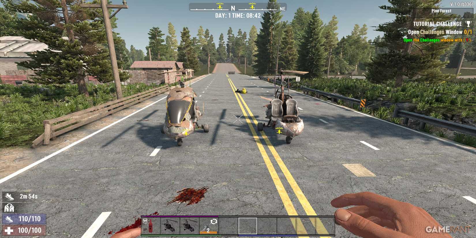 Two Gyrocopters On The Road In 7 Days to Die
