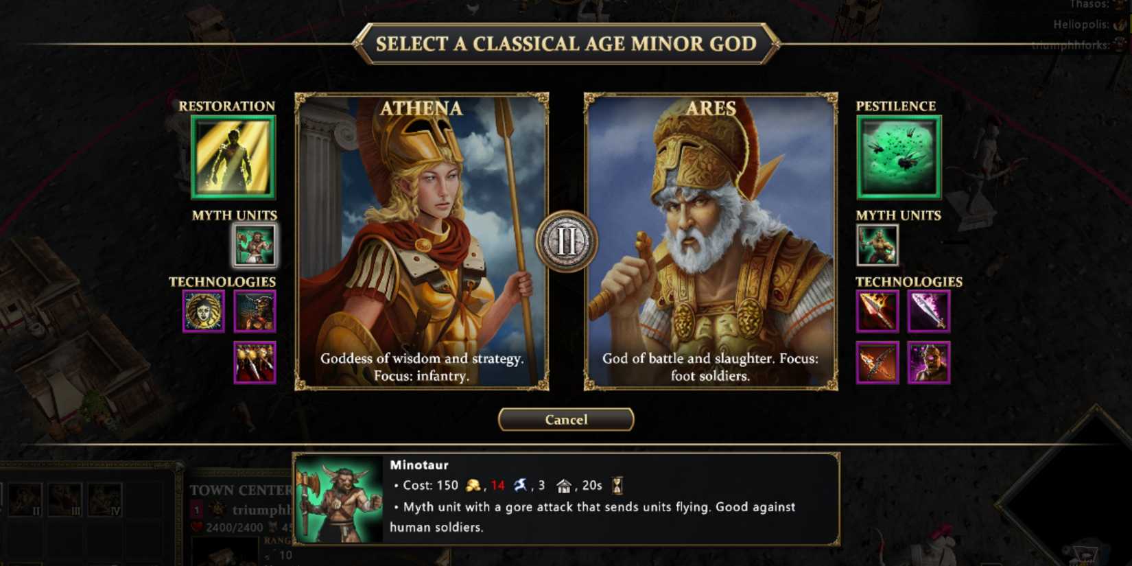 unlock minotaur age of mythology