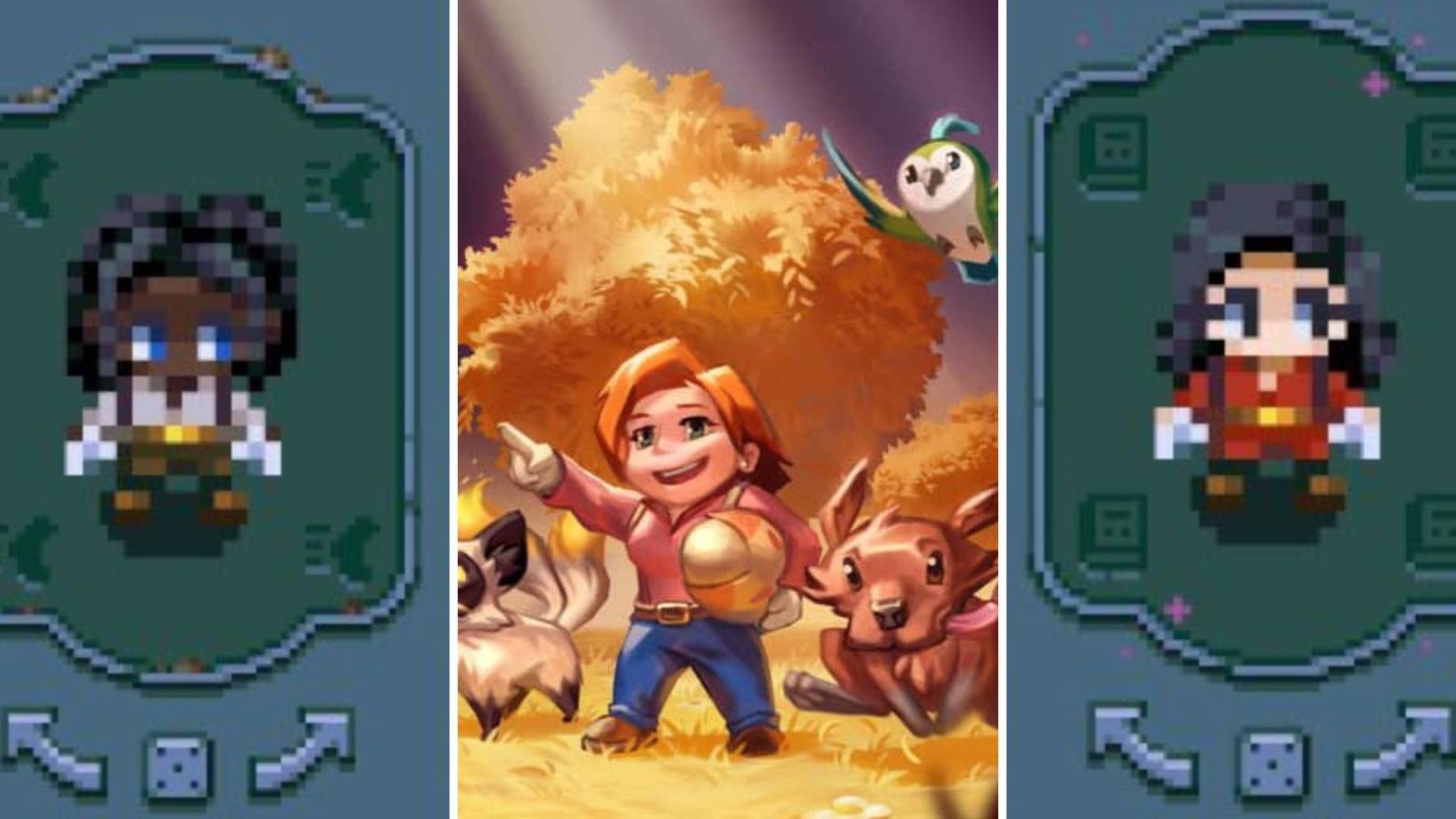 Grid showing characters from Core Keeper