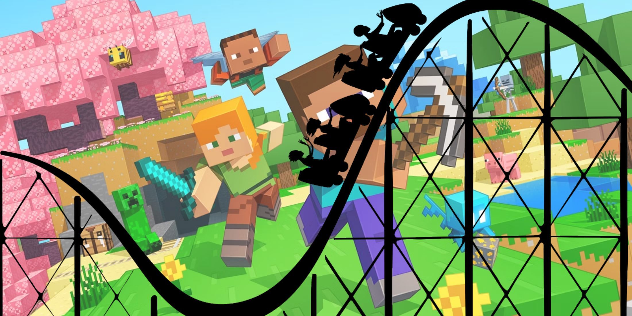 Minecraft player builds fantastic roller coaster in the game