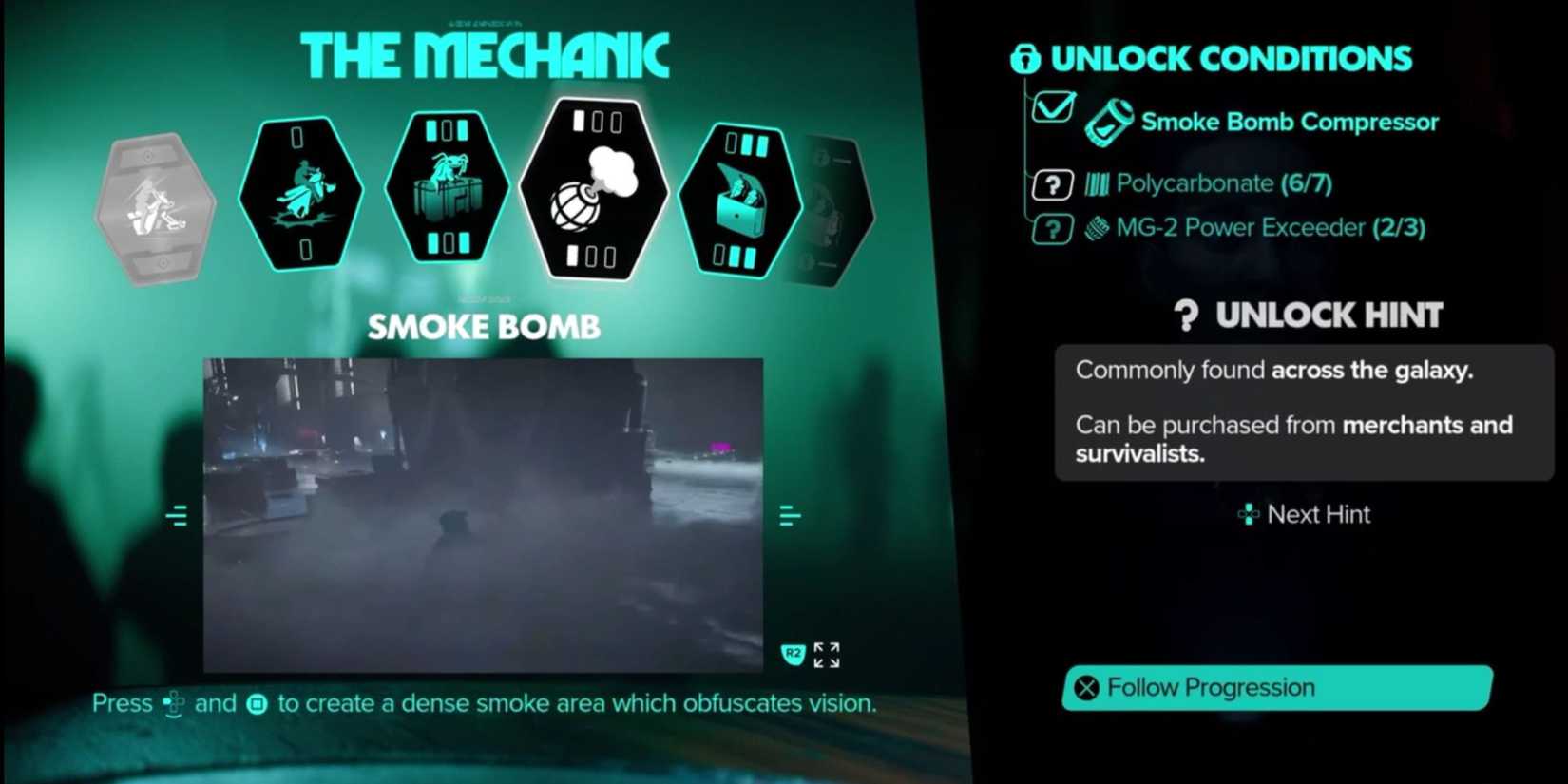 The crafting requirements for the Smoke Bomb ability in Star Wars Outlaws