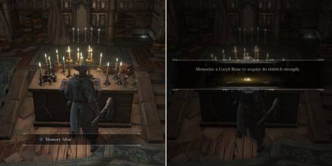 The Player Standing By The Memory Altar & Using It For The First Time