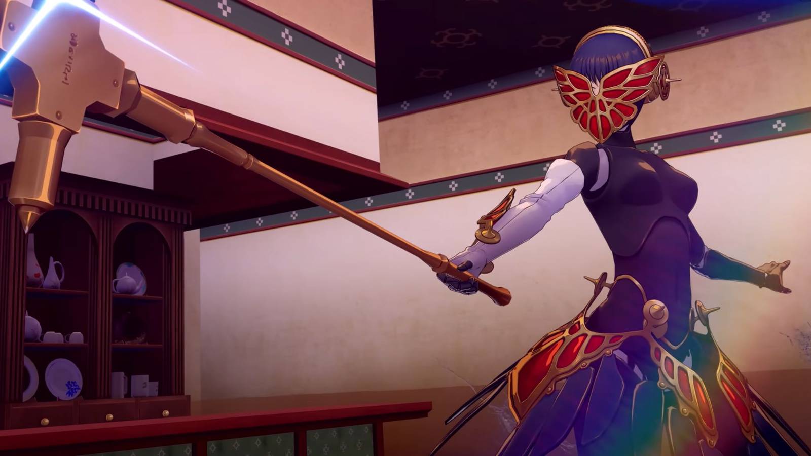 Metis from Persona 3 Reload DLC Episode Aigis The Answer preparing for combat