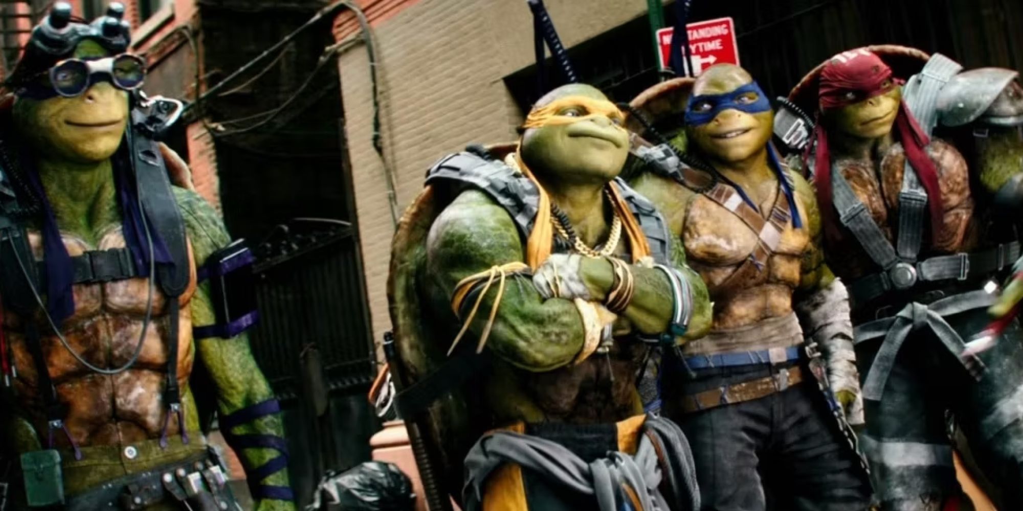 Raphael, Leonardo, Michelangelo and Donatello in 2014 live-action adaptation