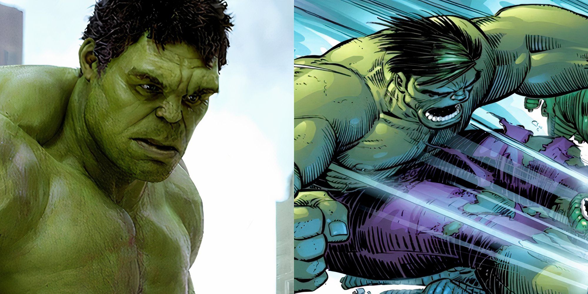 Hulk in the movies and comics