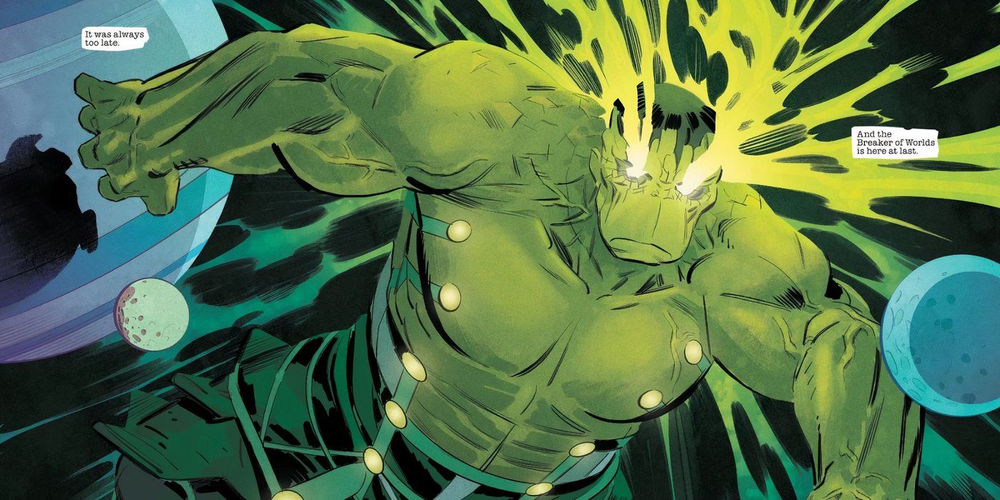 Breaker of Worlds Hulk Flying In Space with radiation