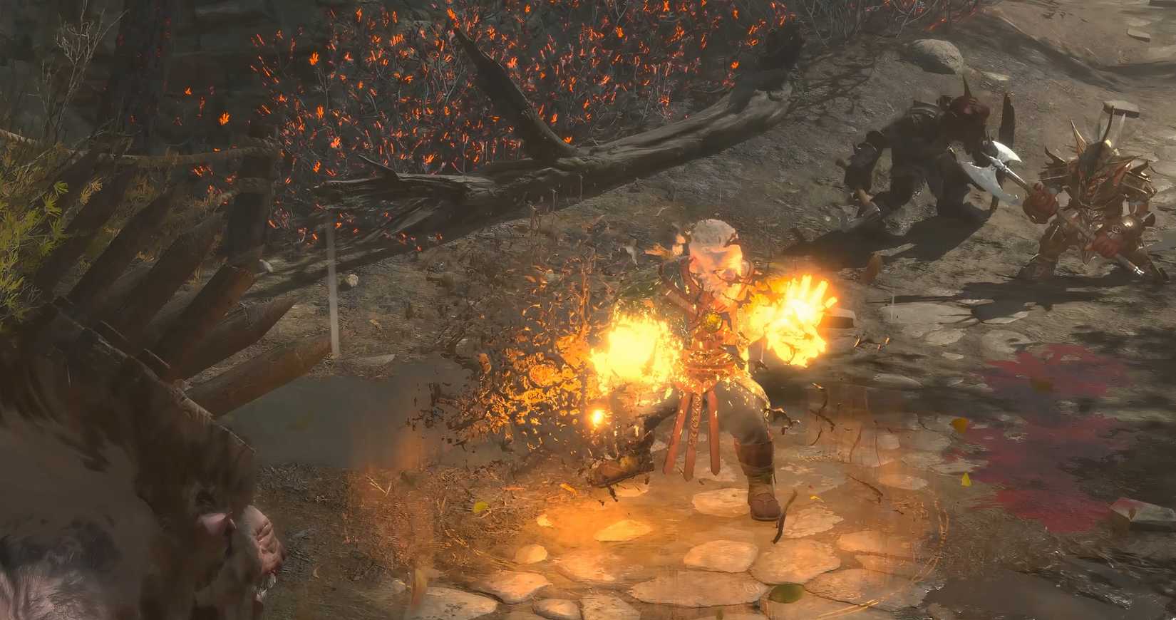 A character using a powerful attack