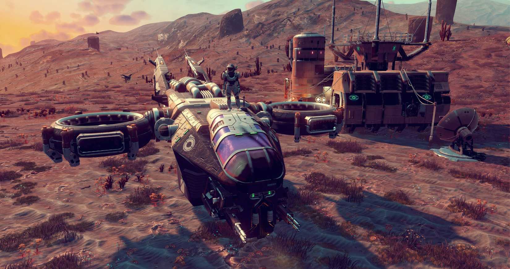 A player with a small settlement behind them