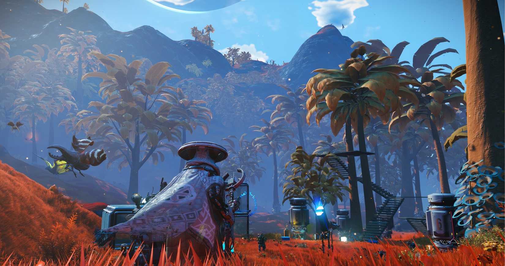 A player just starting their settlement in No Man’s Sky