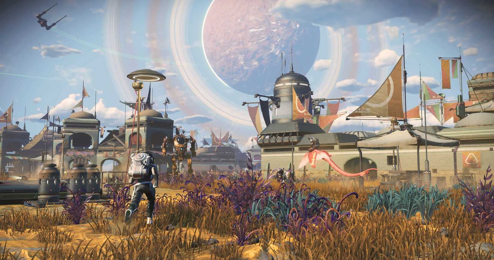 A large settlement in No Man’s Sky