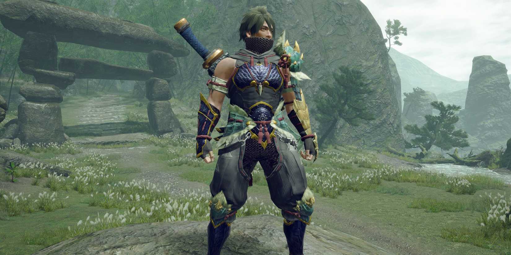 Male hunter in Utsushi armor